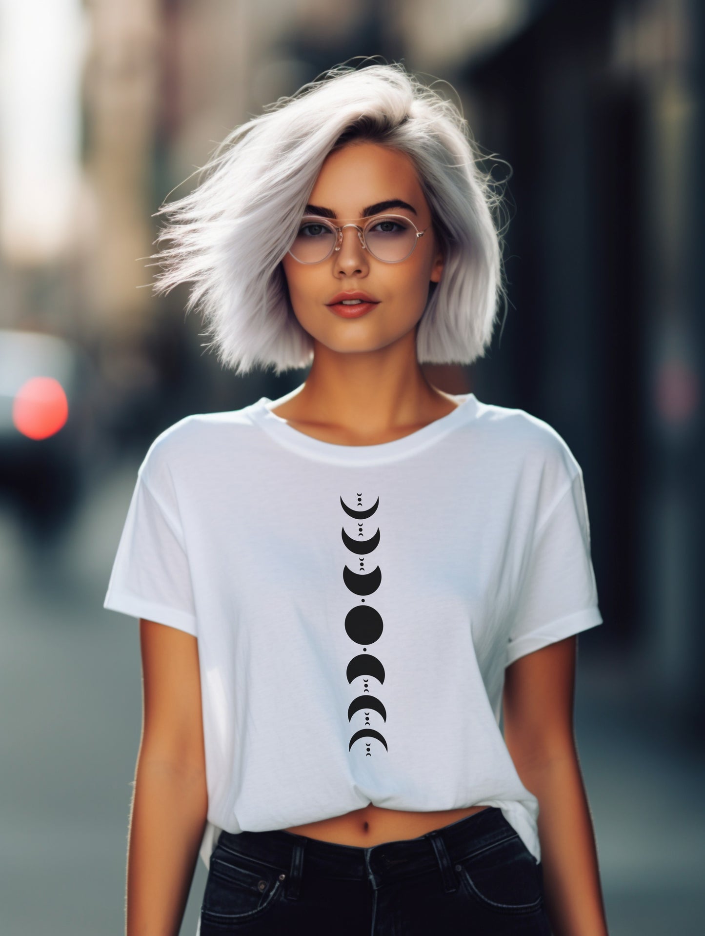 Unisex marškinėliai: Mėnulio fazės
