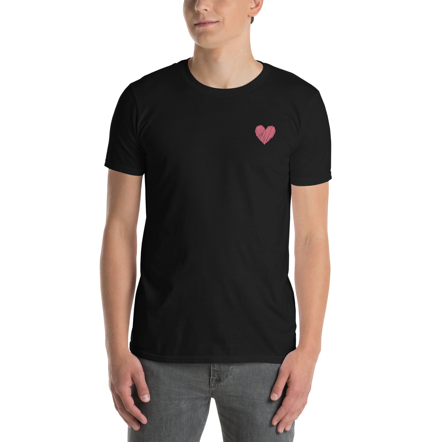Unisex marškinėliai: Rožinė širdelė