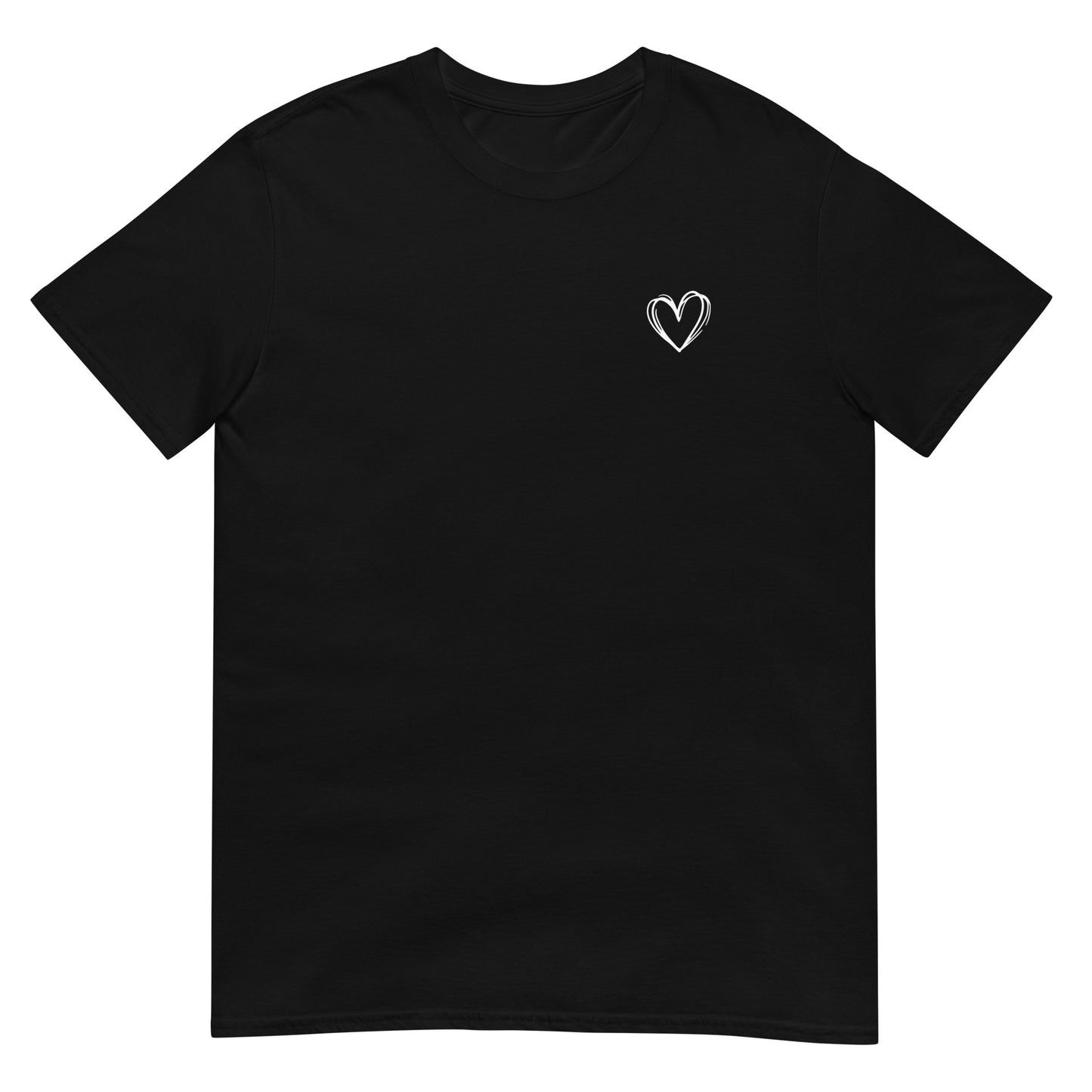 Unisex marškinėliai: Ranka piešta širdelė