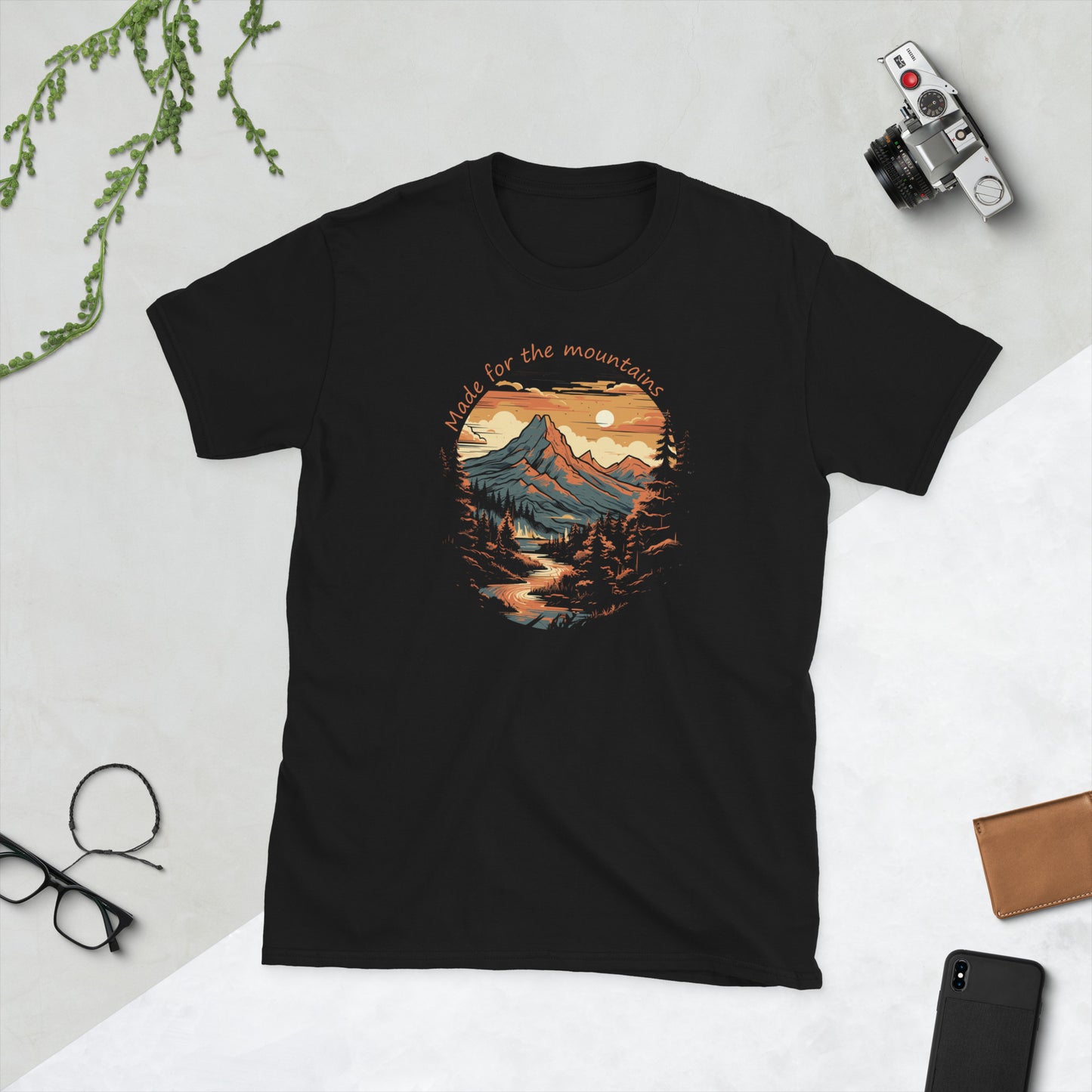 Unisex marškinėliai: "Made for the mountains" 1