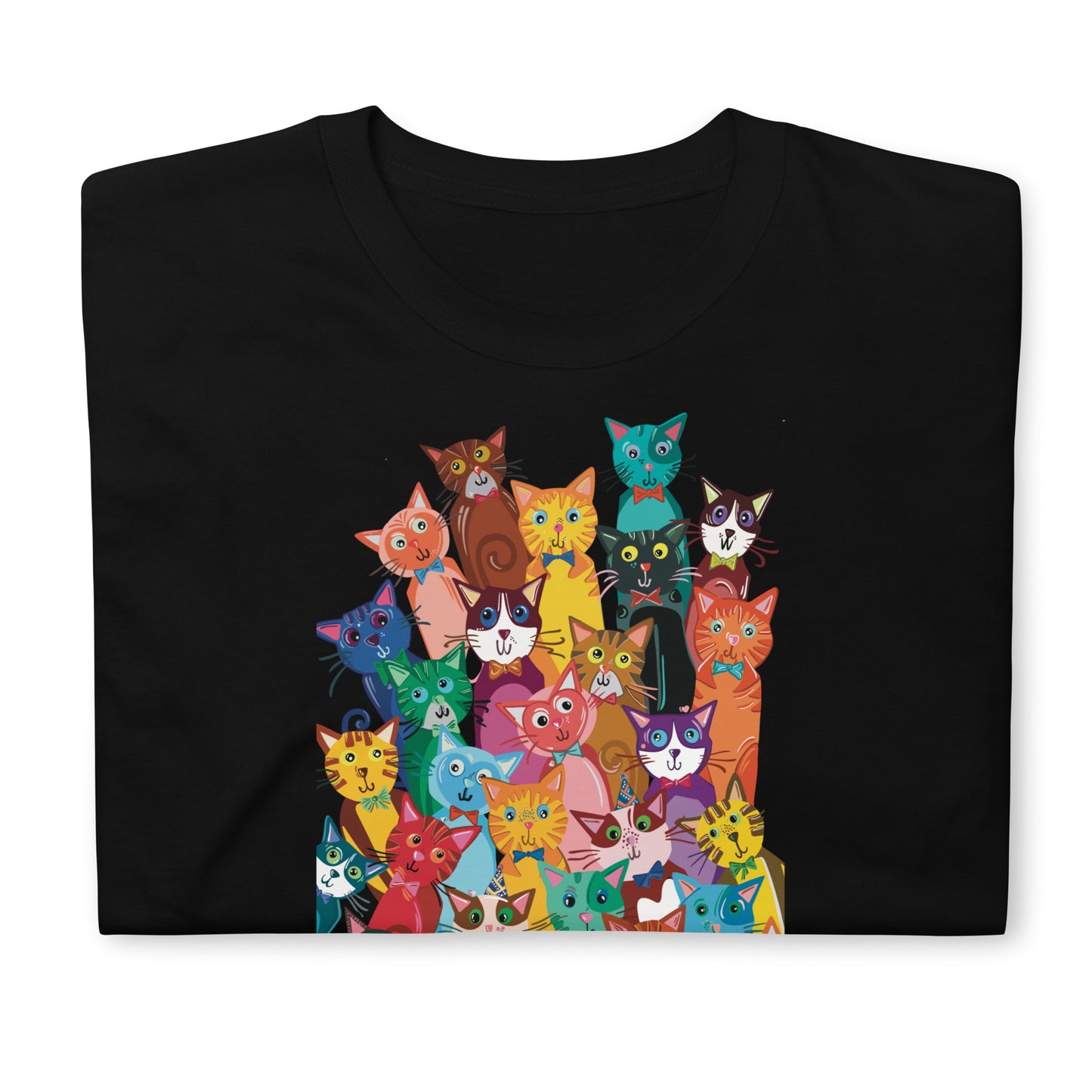 Unisex marškinėliai: katinų krūva