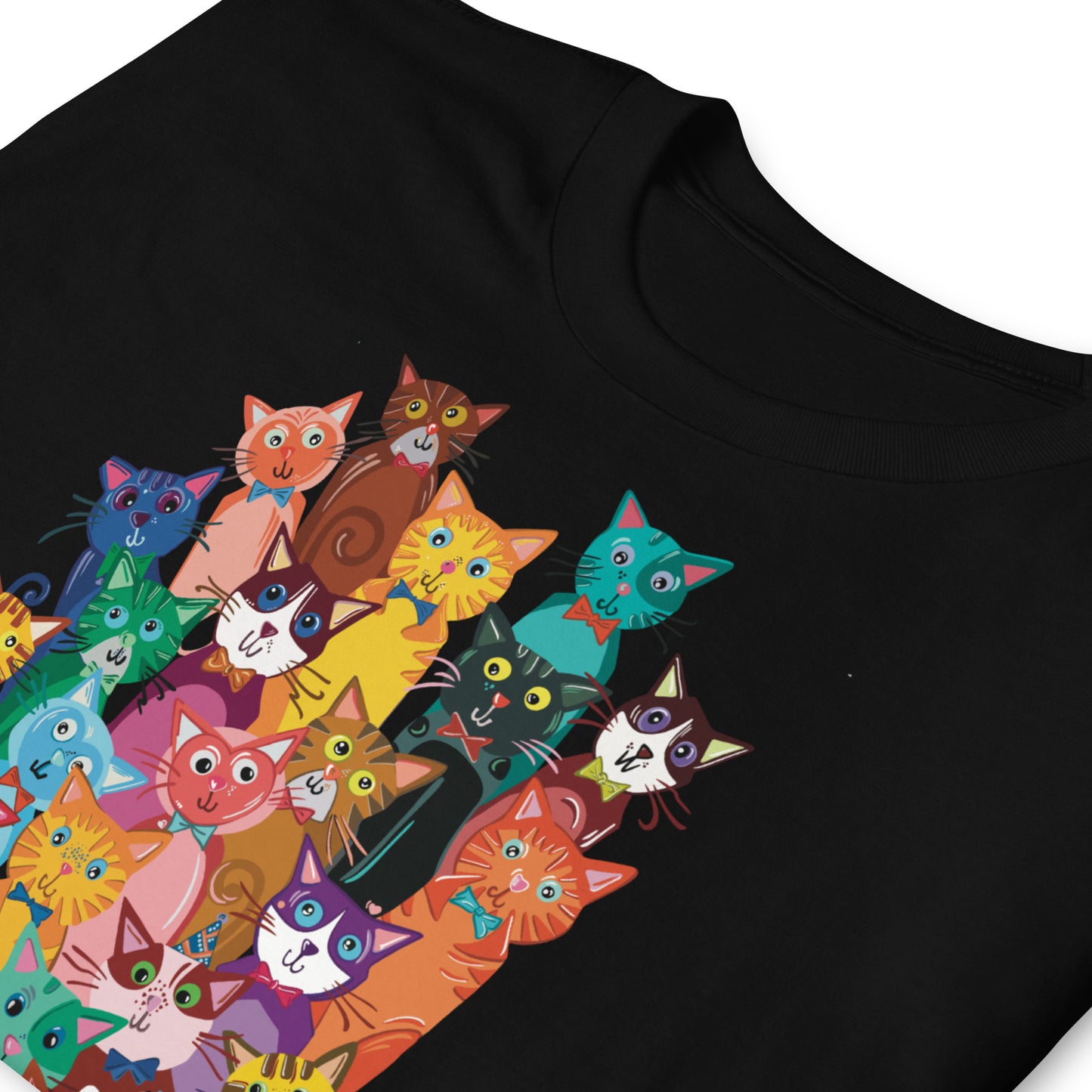 Unisex marškinėliai: katinų krūva