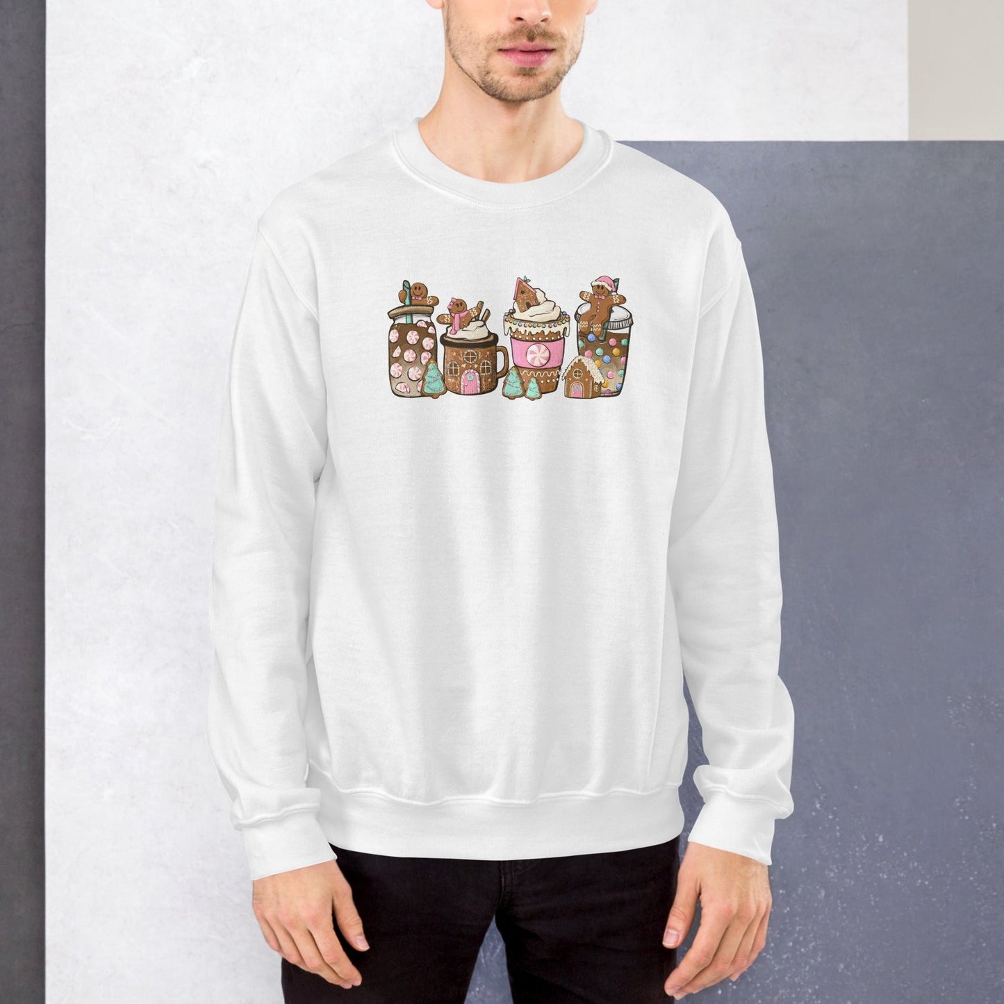 Unisex kalėdinis megztinis: imbierinių meduolių linksmybės