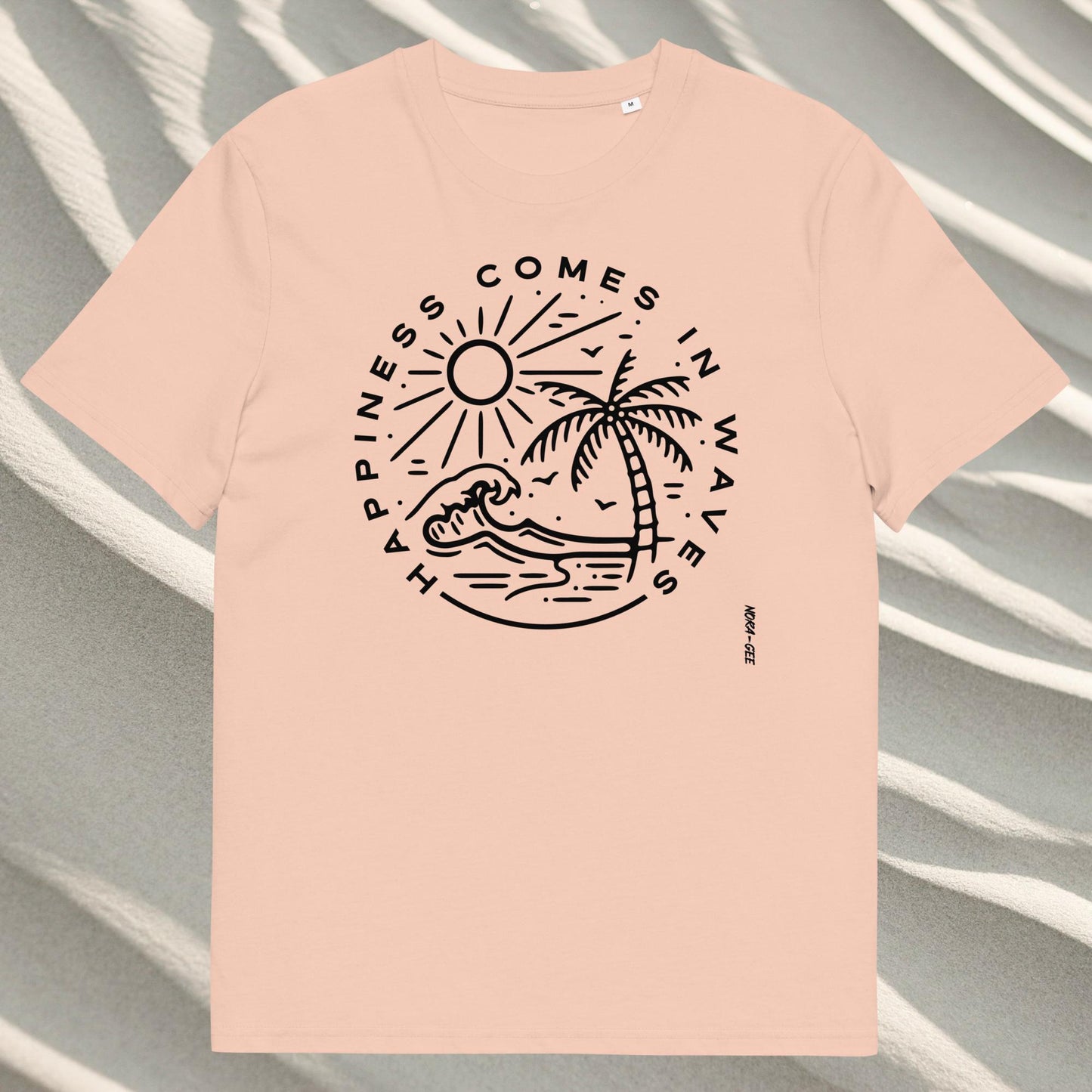 Unisex marškinėliai: Happiness comes in waves