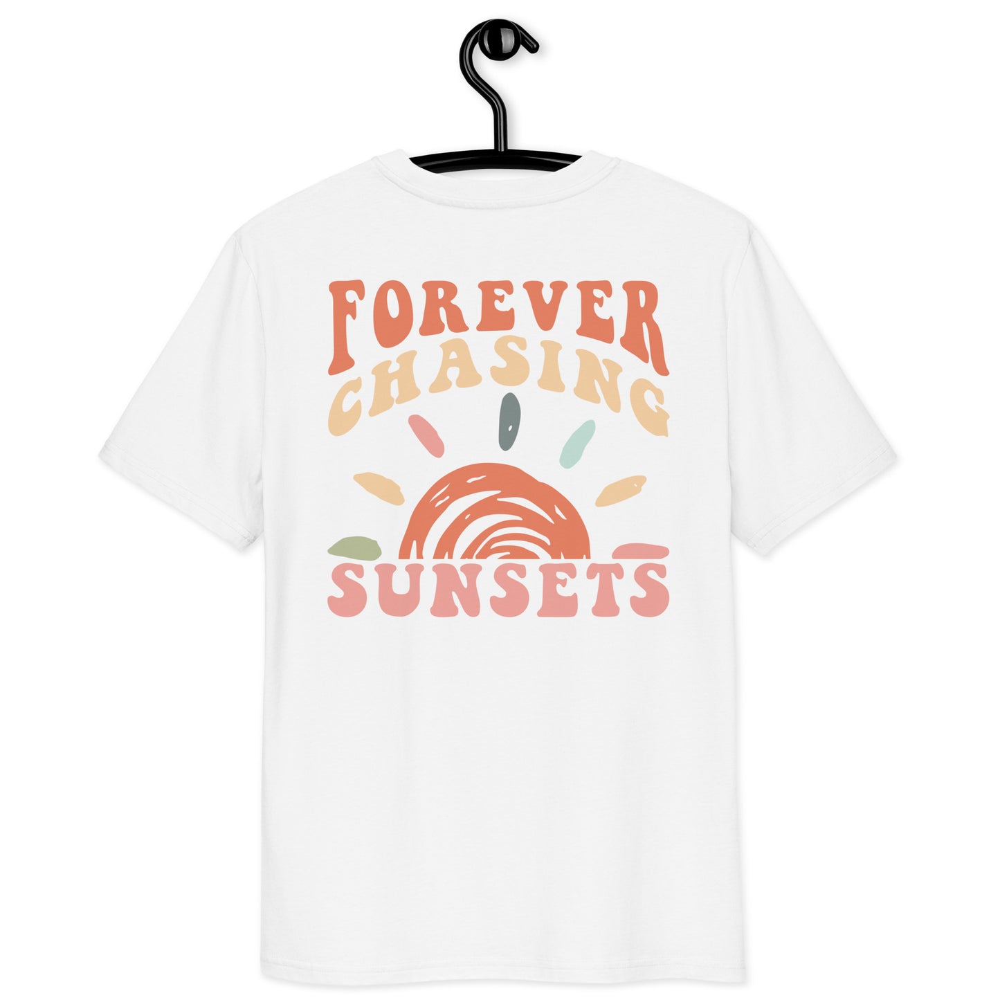 Unisex marškinėliai: forever chasing sunset 1