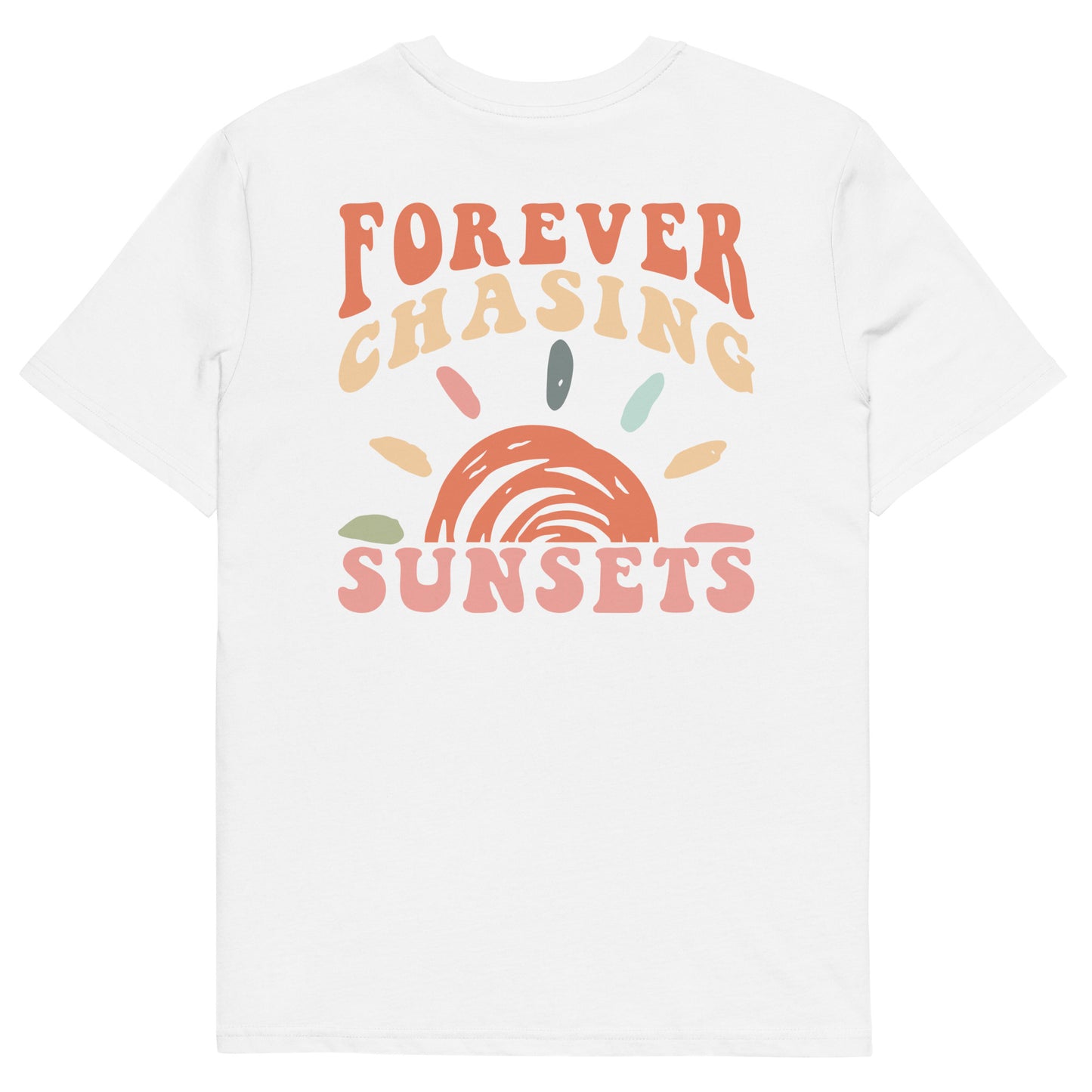 Unisex marškinėliai: forever chasing sunset 1