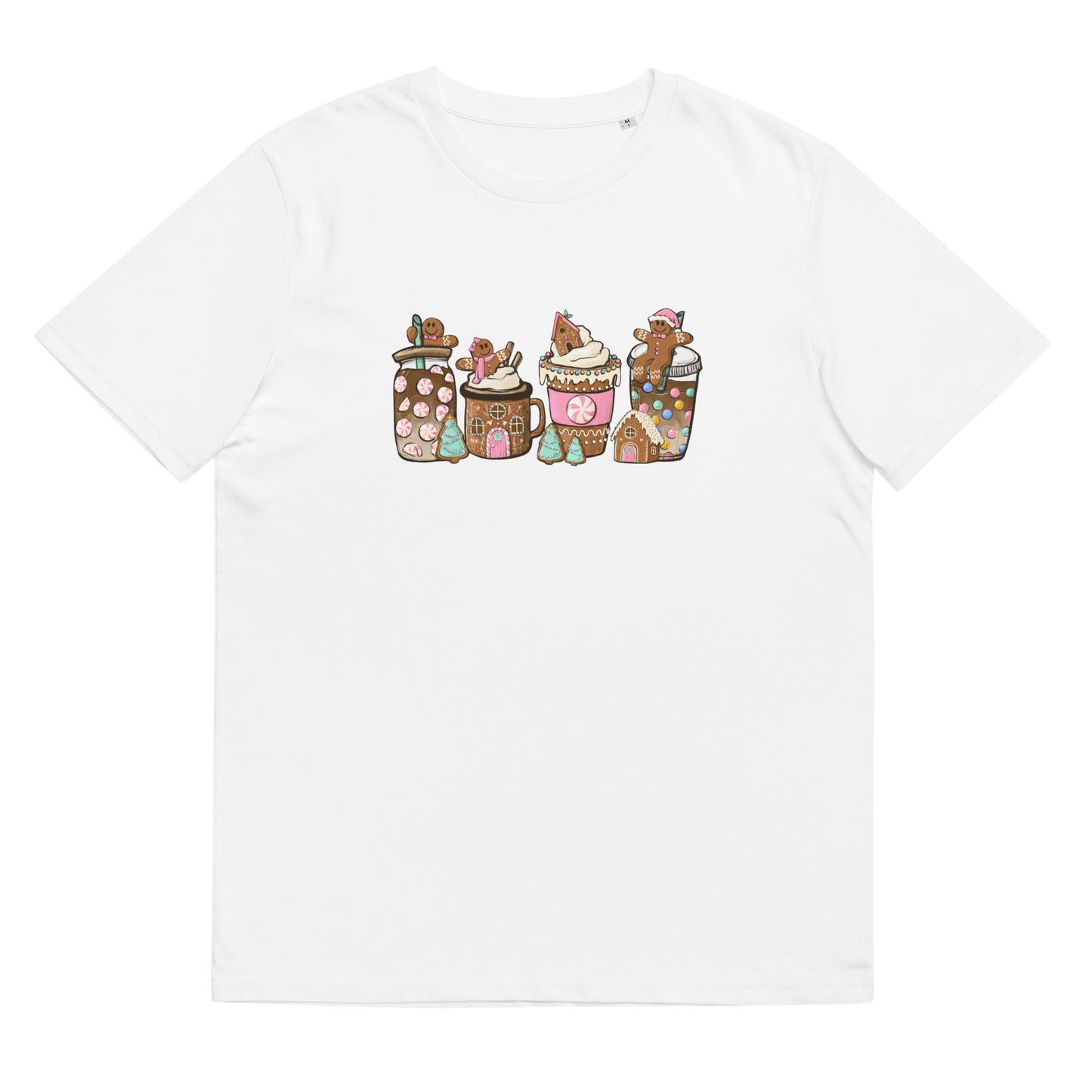 Organinės medvilnės unisex marškinėliai: Imbierinių meduolių linksmybės
