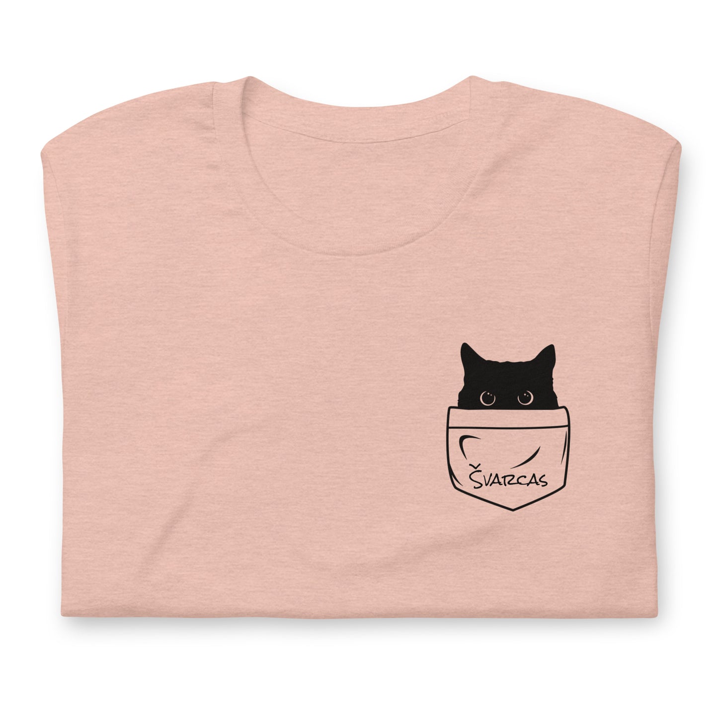 Personalizuoti unisex marškinėliai: Katinas kišenėje (comfort)