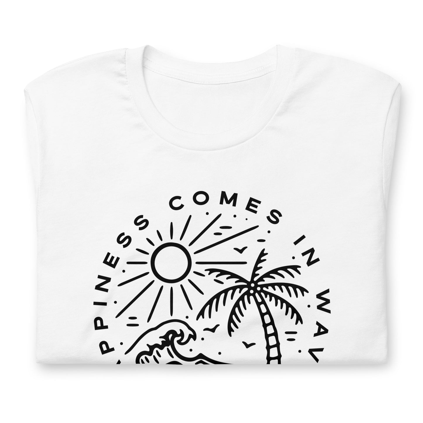 Unisex marškinėliai: Happiness comes in waves