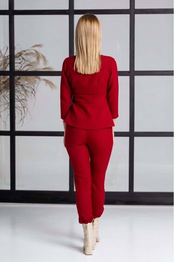 Sophisticated blouse, navy blue/milk white/brick red