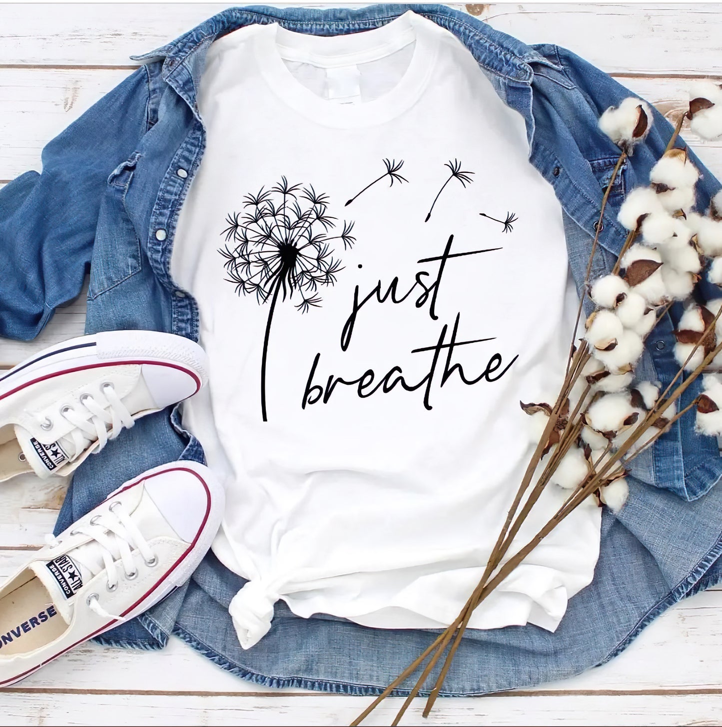 Organic cotton unisex t-shirt: Just breathe