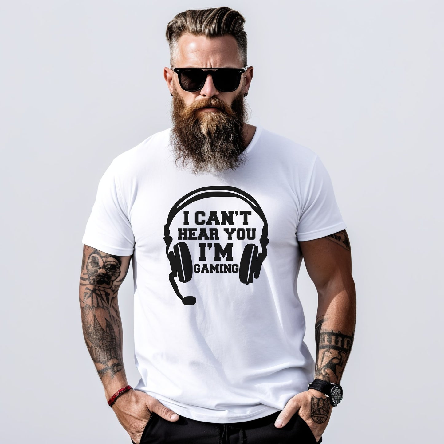 Organic Cotton Unisex T-Shirt: I can't hear you, i'm gaming
