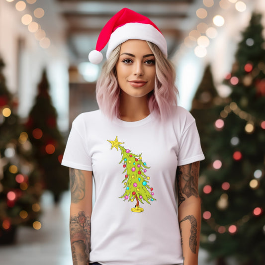 Organic Cotton Unisex T-Shirt: Crazy Christmas Tree