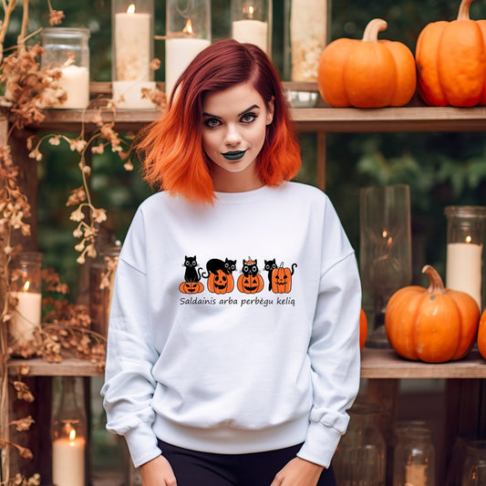 Unisex Halloween Sweater: Candy Or Cross The Road