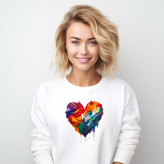 Unisex sweatshirt: Colored heart