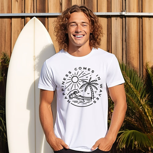 Unisex marškinėliai: Happiness comes in waves