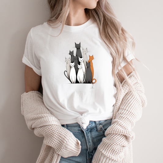 Unisex marškinėliai: katinai