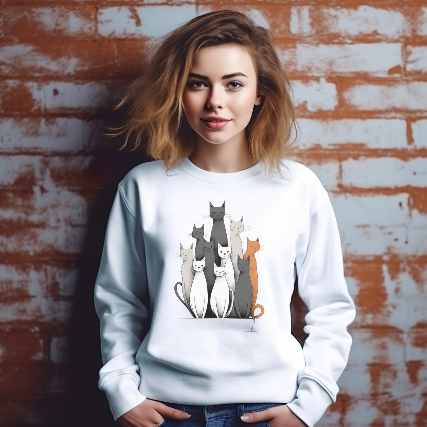 Unisex Sweatshirt: Cats