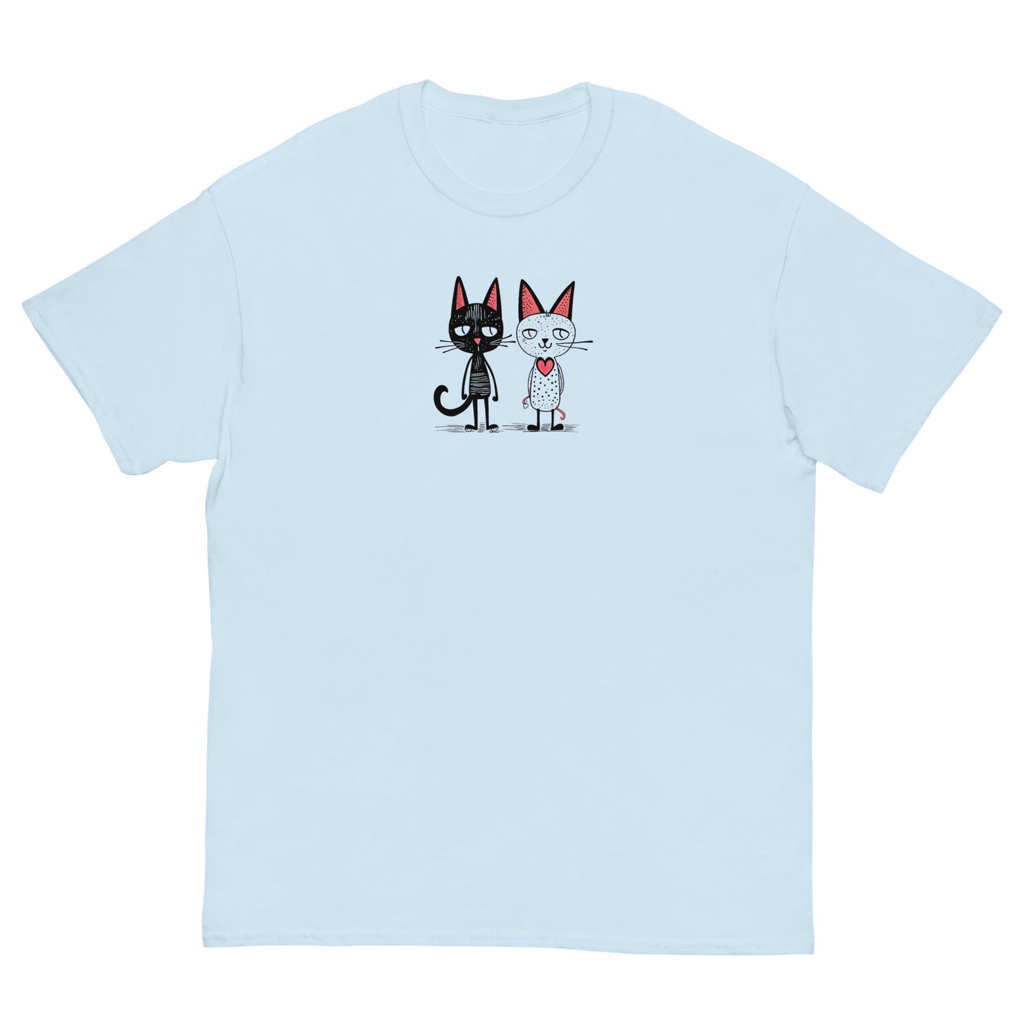 Unisex T-Shirt: Two Cats, One Heart