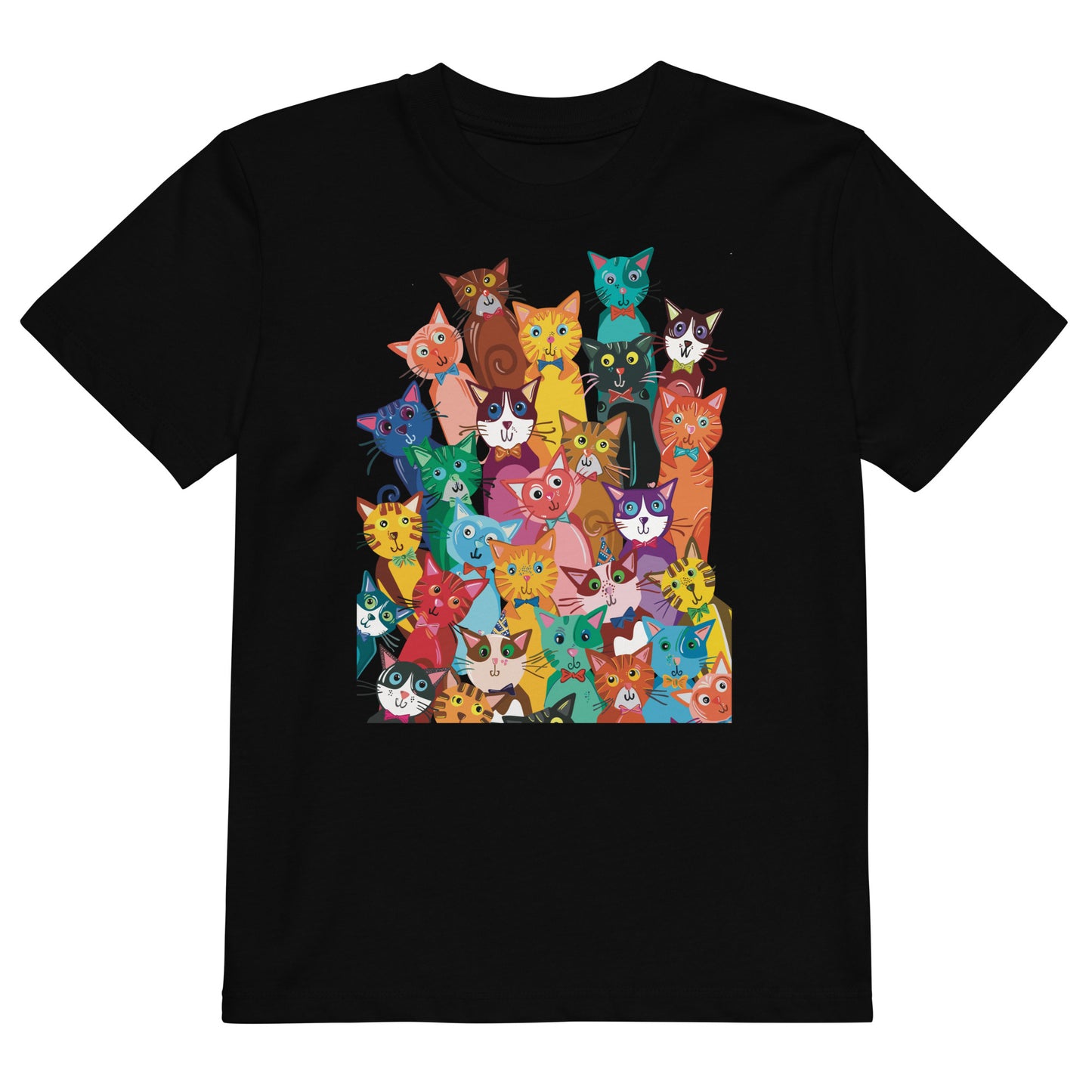 Kids' Organic Cotton T-Shirt: A Bunch of Cats