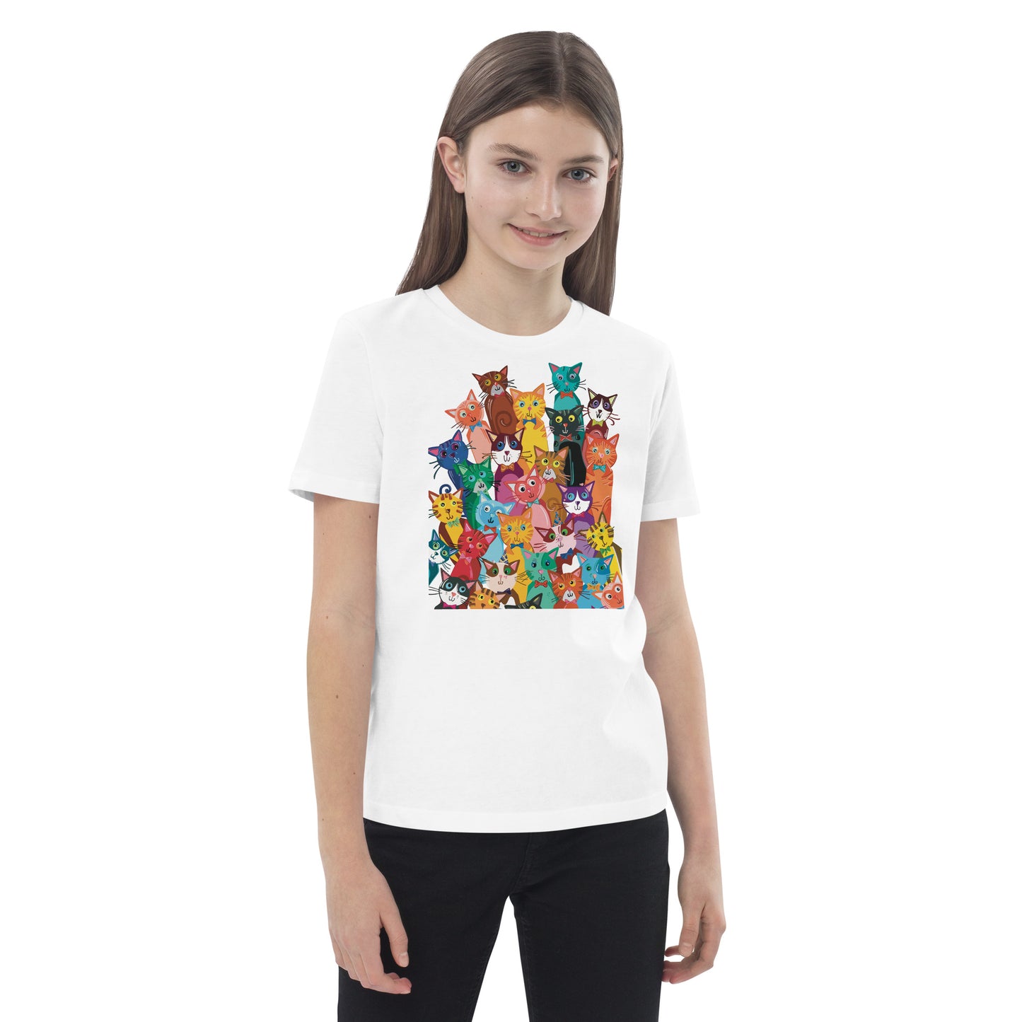 Kids' Organic Cotton T-Shirt: A Bunch of Cats