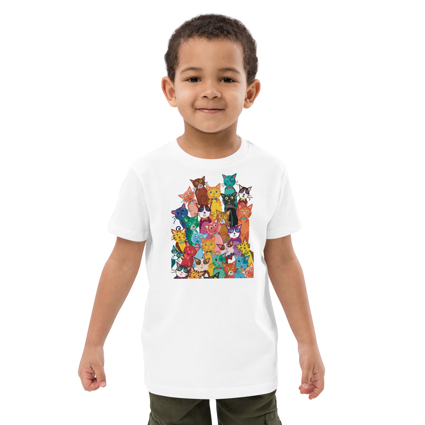 Kids' Organic Cotton T-Shirt: A Bunch of Cats