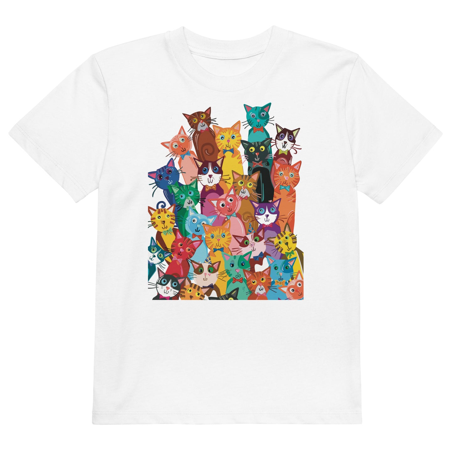 Kids' Organic Cotton T-Shirt: A Bunch of Cats