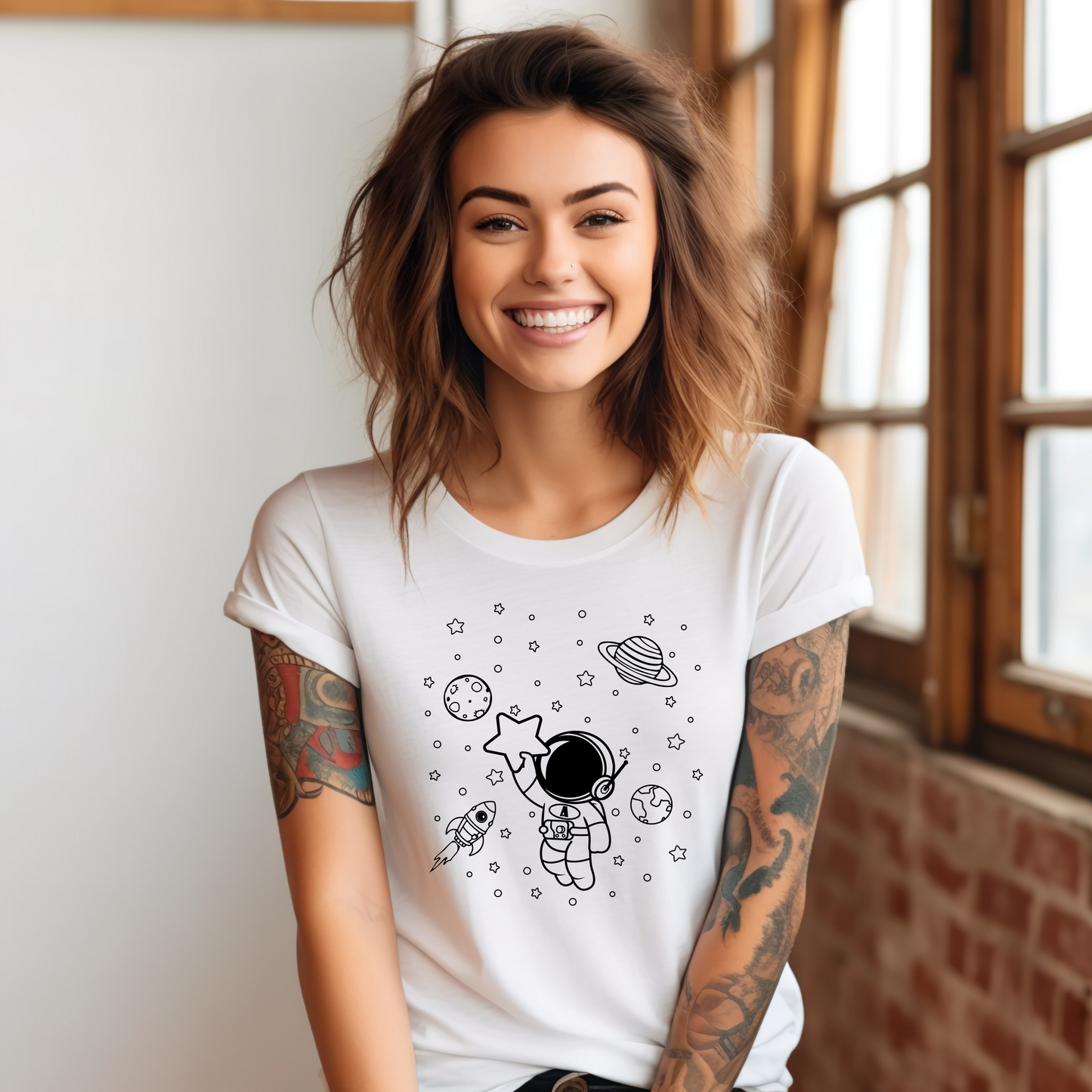 Unisex t-shirt: Astronaut with a star