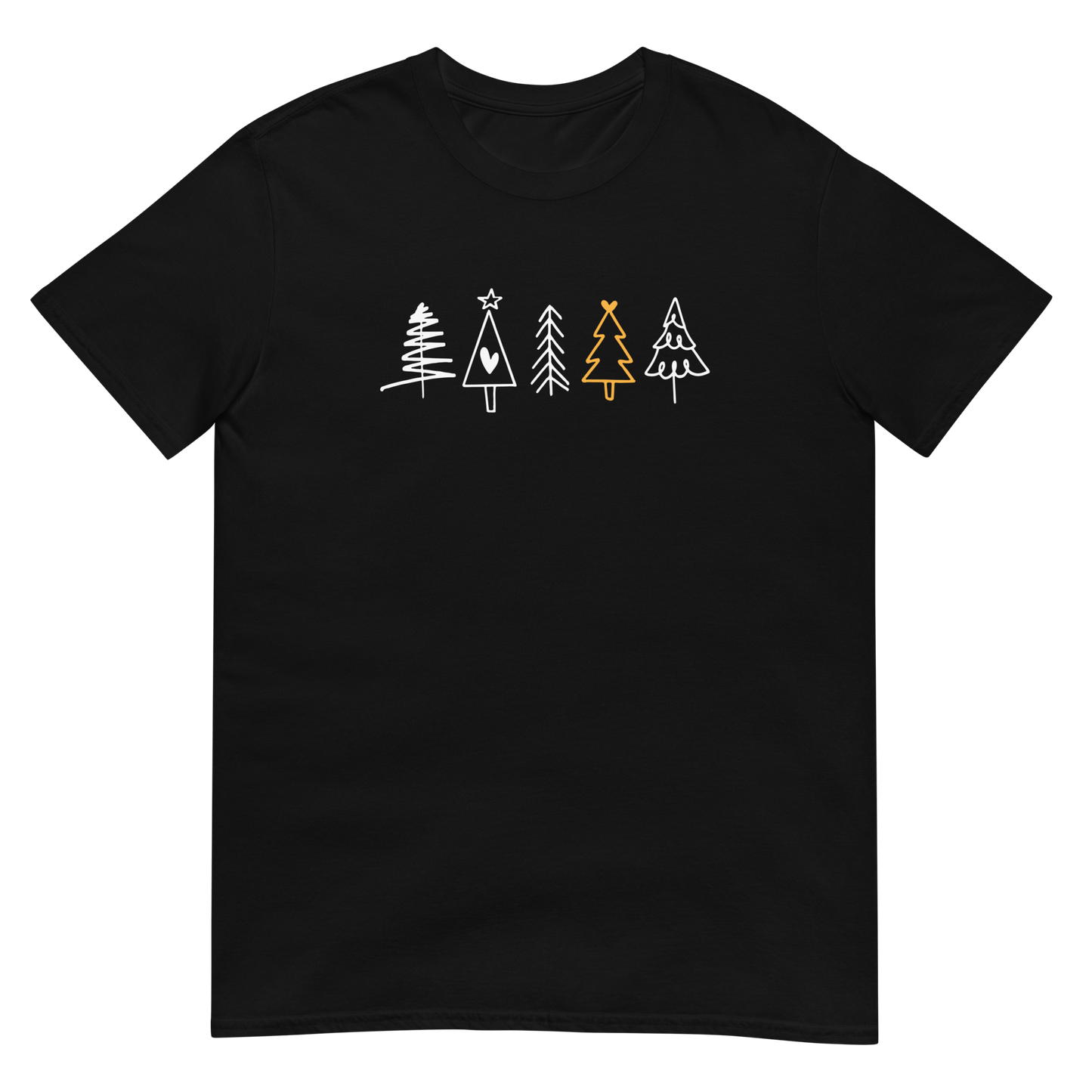Unisex Christmas T-Shirt: Five Trees