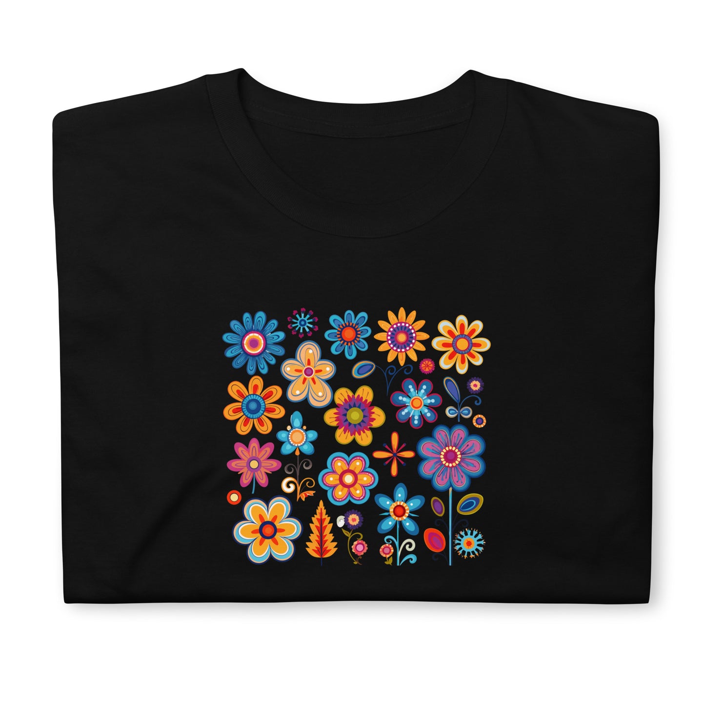 Unisex marškinėliai: pavienės gėlės