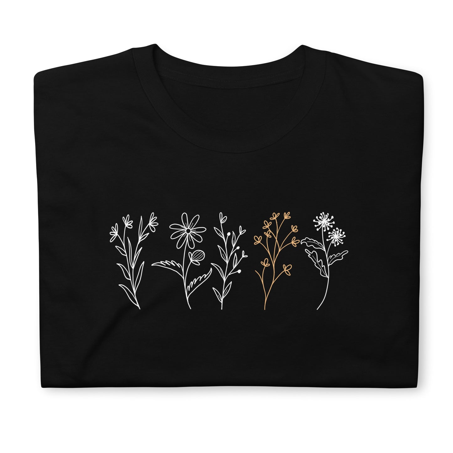 Unisex marškinėliai: Penkios laukinės pievų gėlės