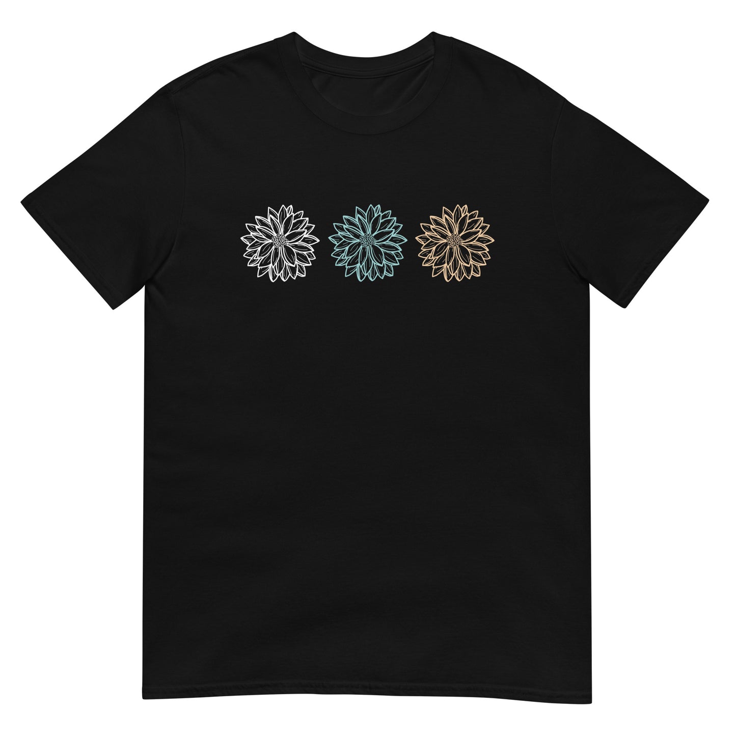 Unisex marškinėliai: Trys gėlių žiedai