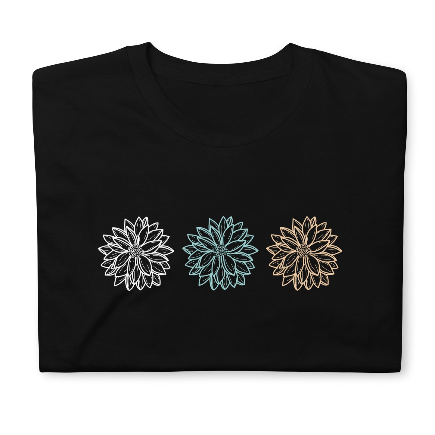 Unisex t-shirt: Three flower rings