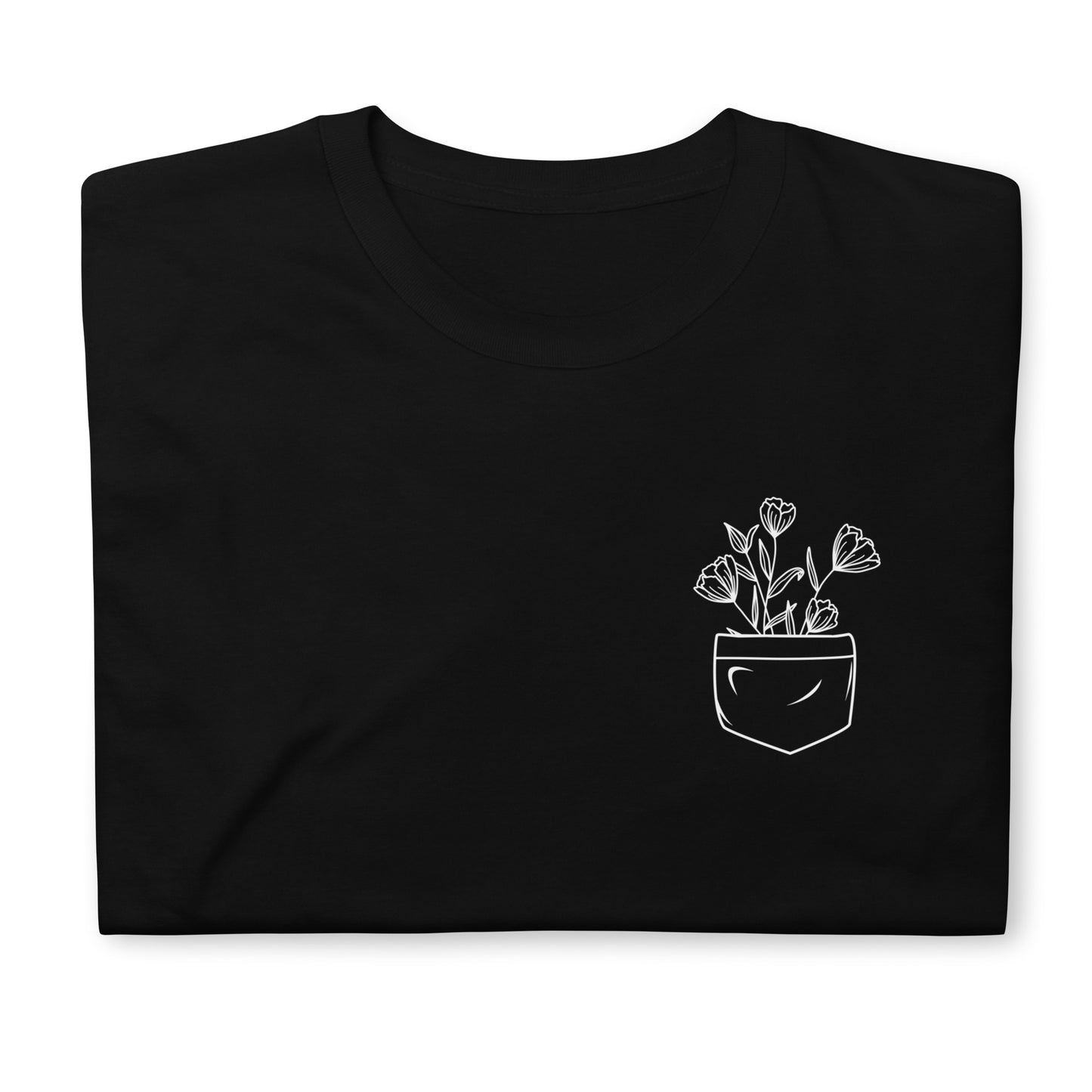 Unisex marškinėliai: Kišenė pievų gėlių