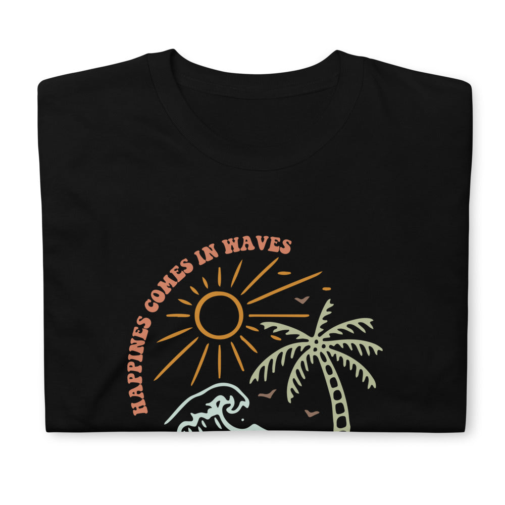 Unisex marškinėliai: happines comes in waves
