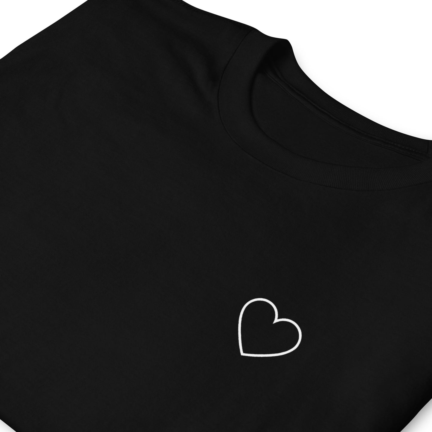 Unisex t-shirt: Minimalistic white heart