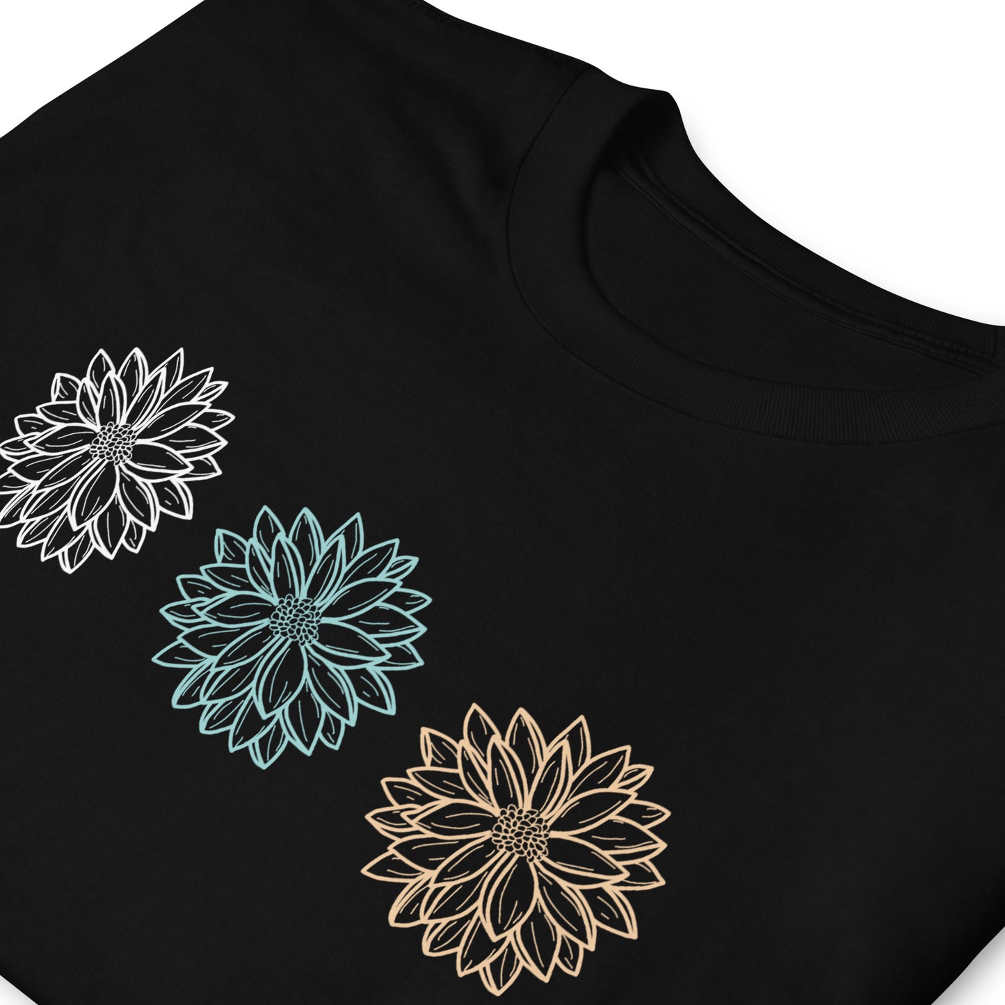Unisex marškinėliai: Trys gėlių žiedai