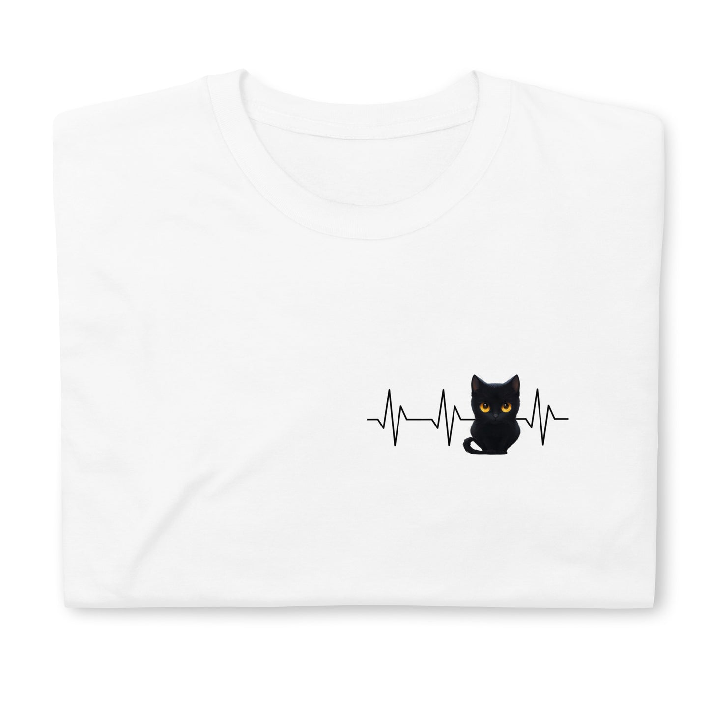 Unisex t-shirt: Only a cat at heart
