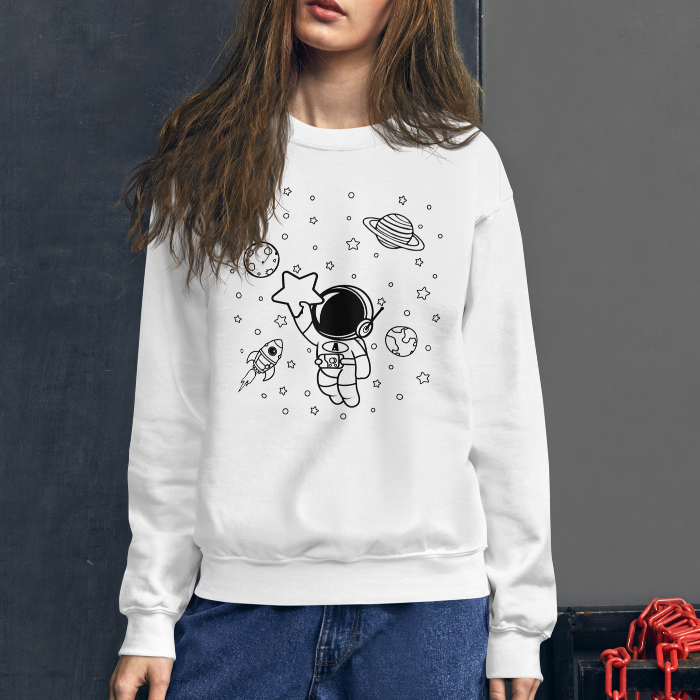 Unisex sweatshirt: Reach for the stars
