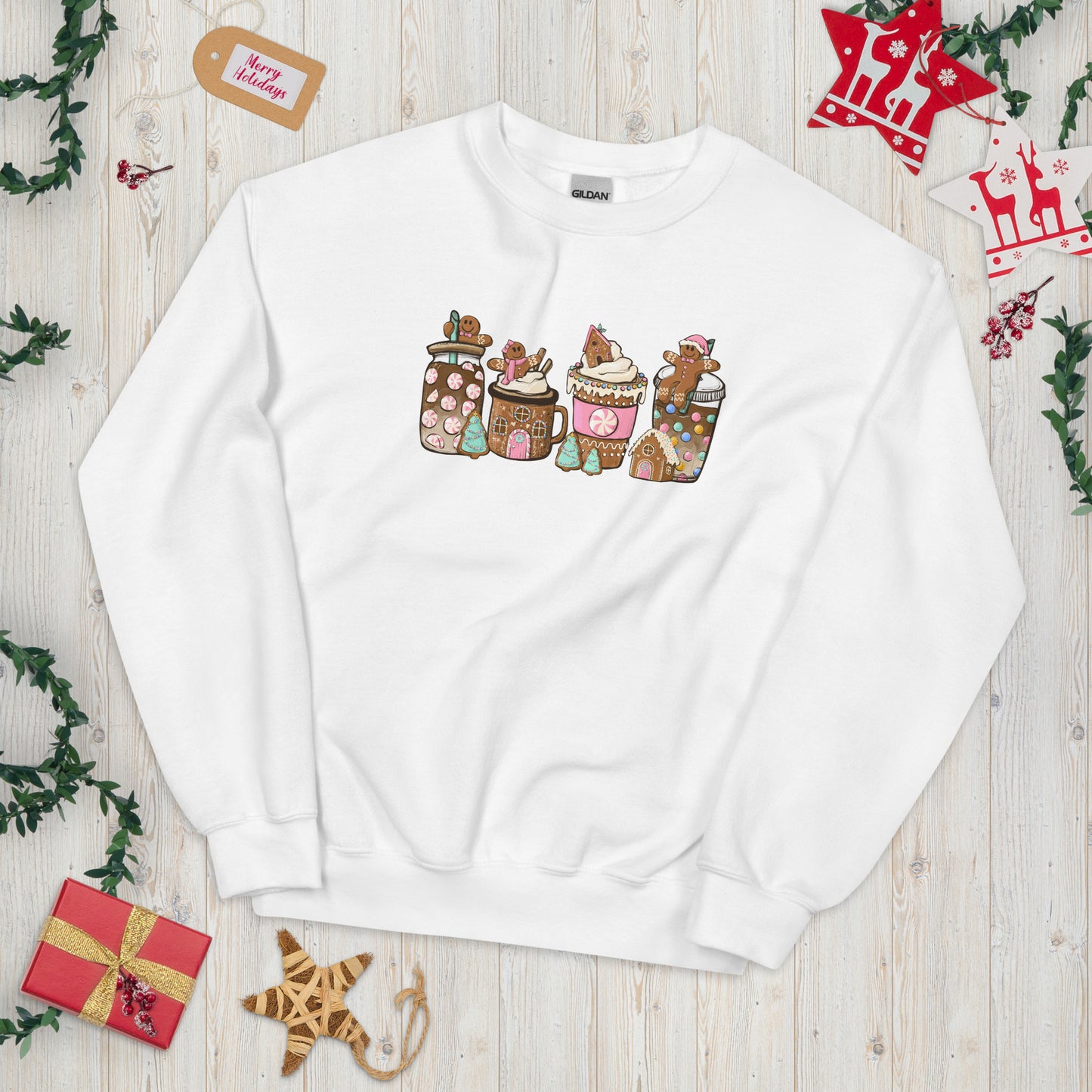Unisex Christmas Sweater: Gingerbread Fun
