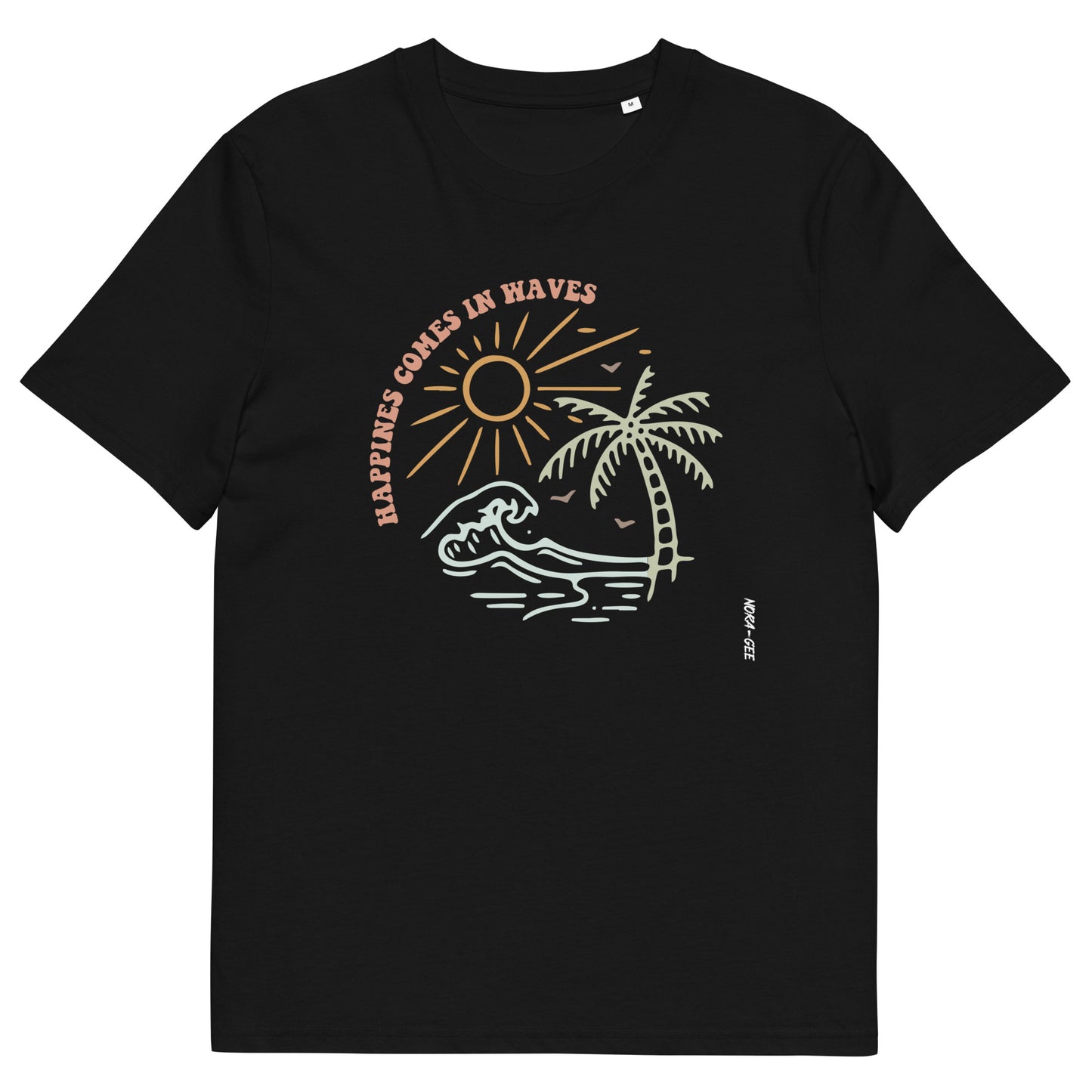 Unisex marškinėliai: happines comes in waves