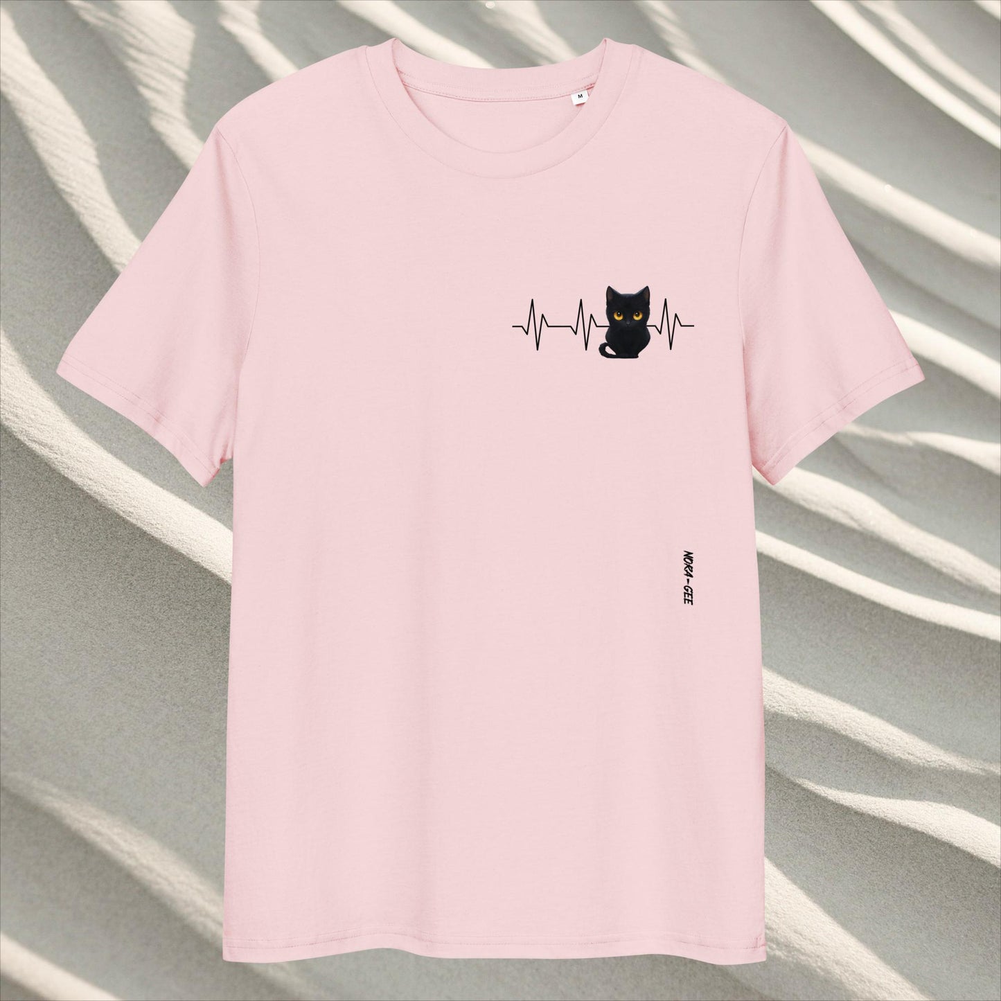 Organinės medvilnės unisex marškinėliai: Širdyje tik katinas