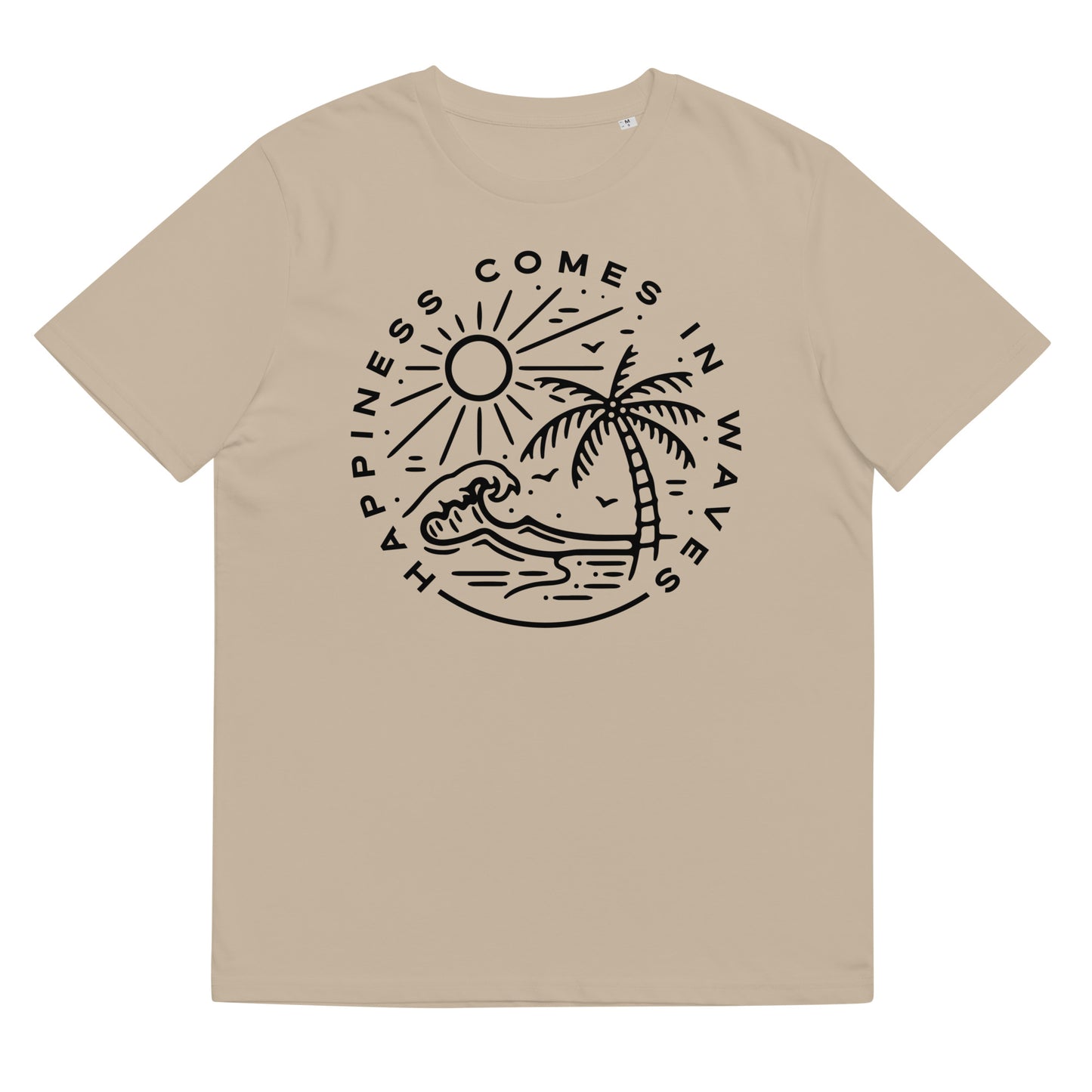 Organic cotton unisex t-shirt: Happiness comes in waves
