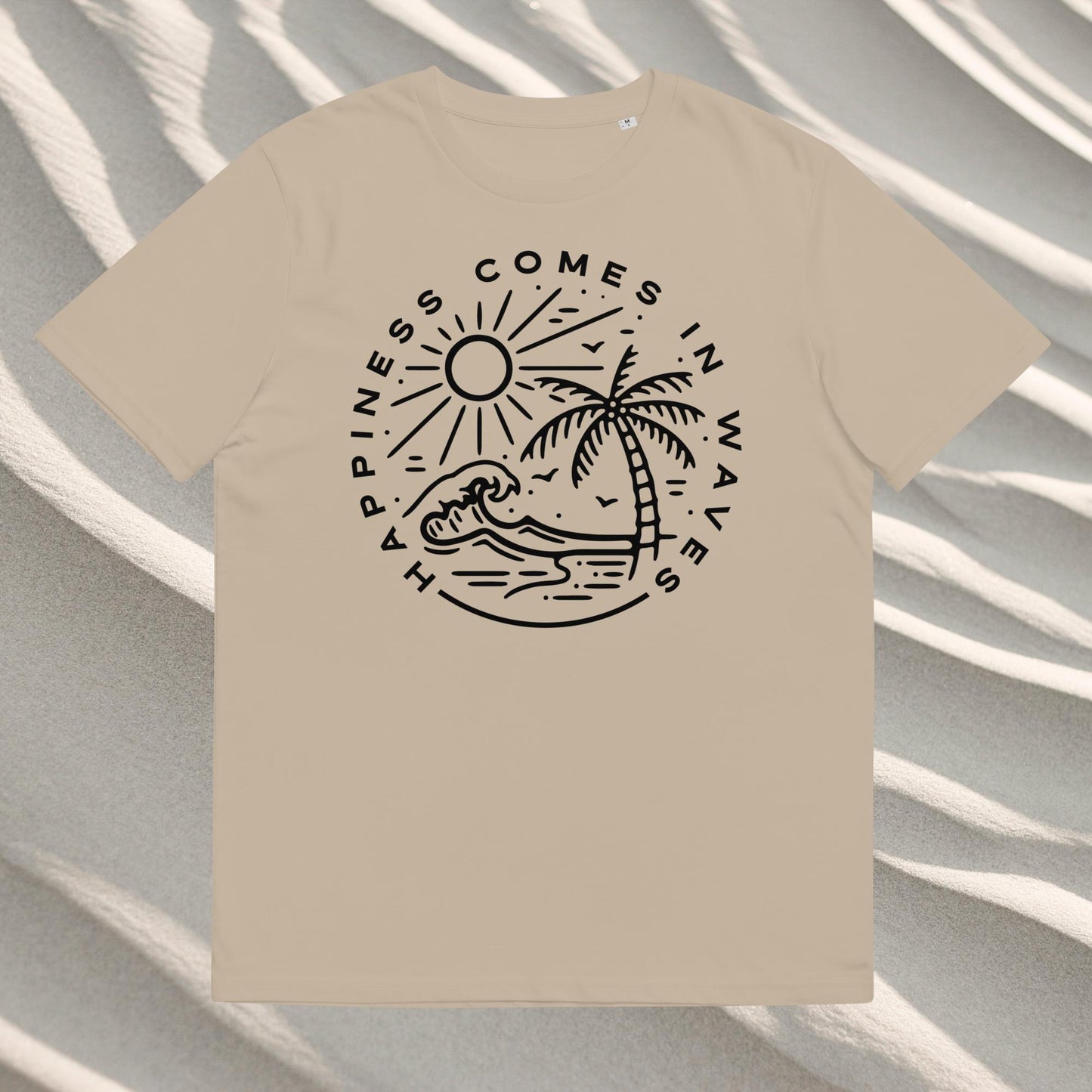 Organic cotton unisex t-shirt: Happiness comes in waves