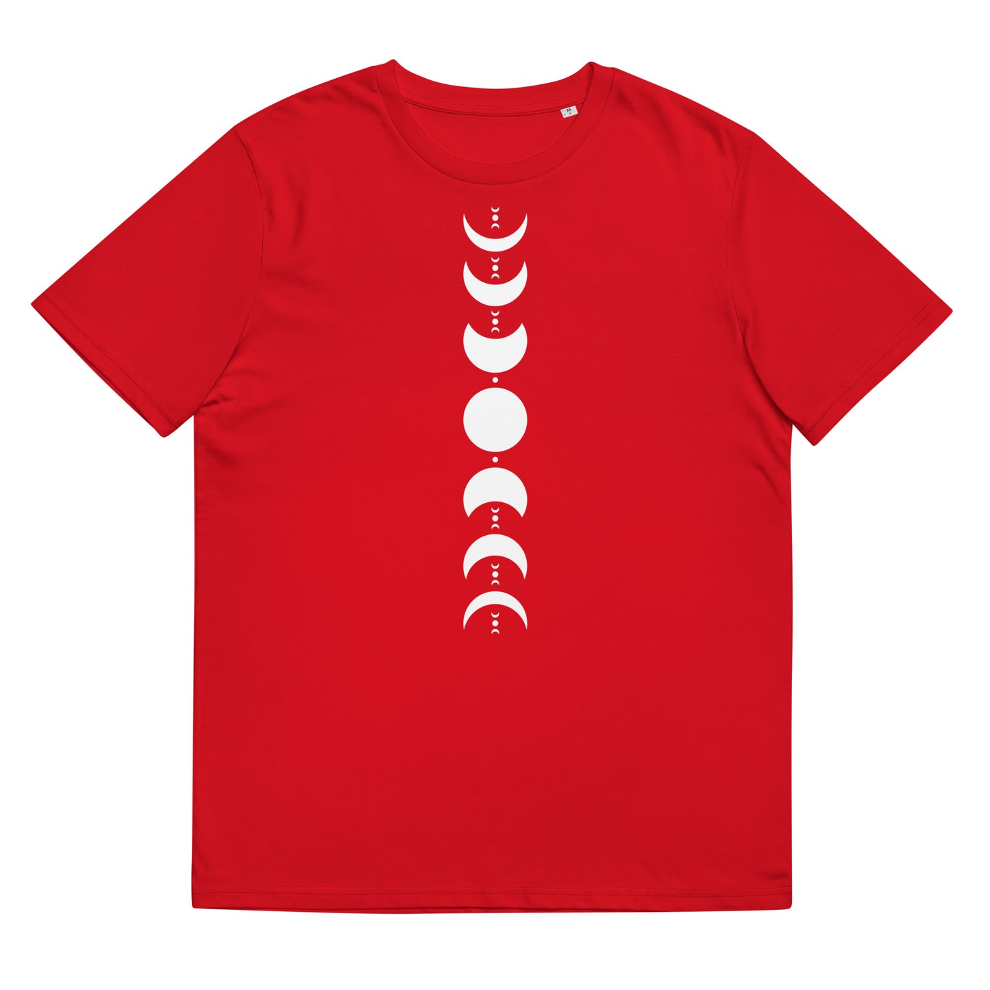 Organic cotton unisex t-shirt: Moon phases, dark color