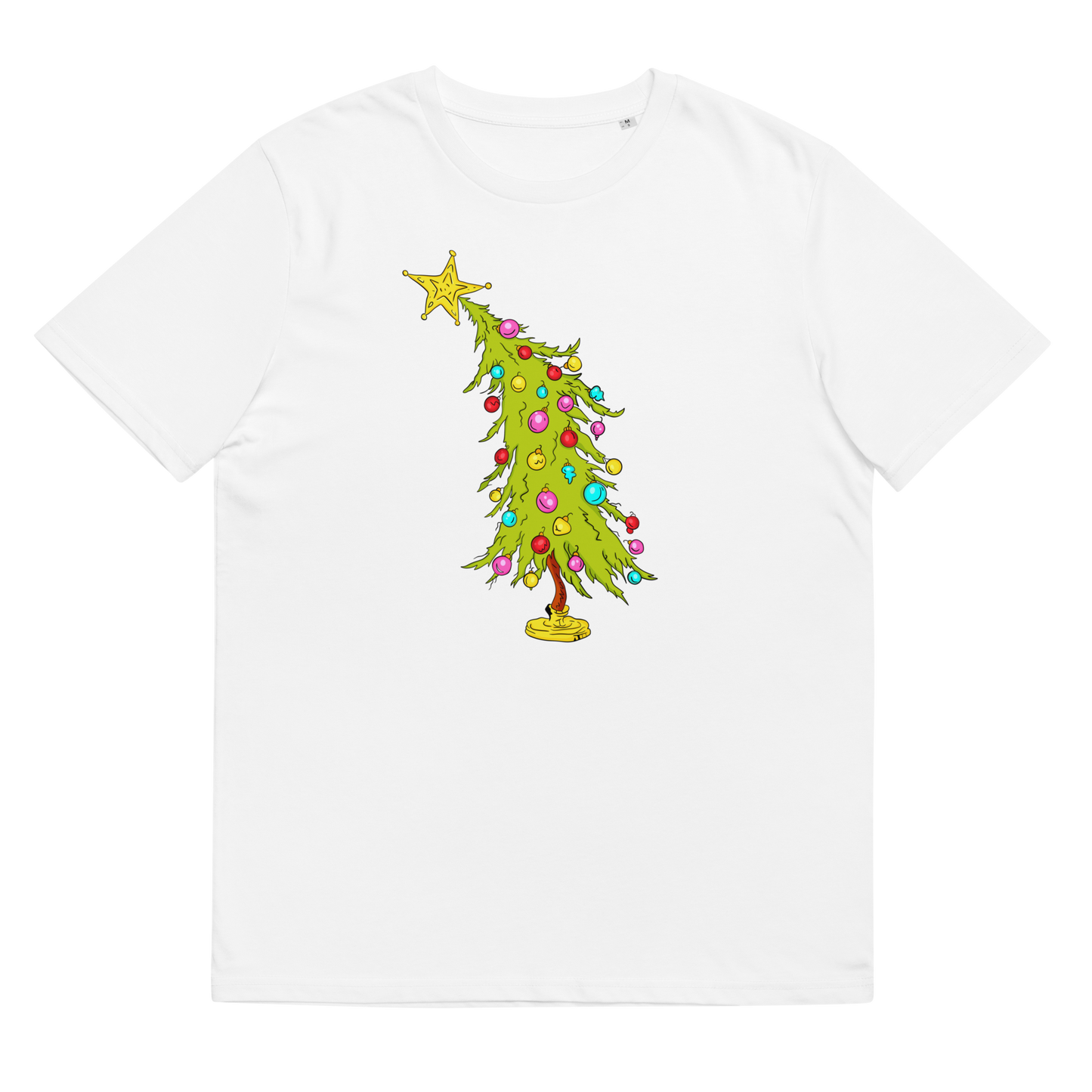 Organic Cotton Unisex T-Shirt: Crazy Christmas Tree