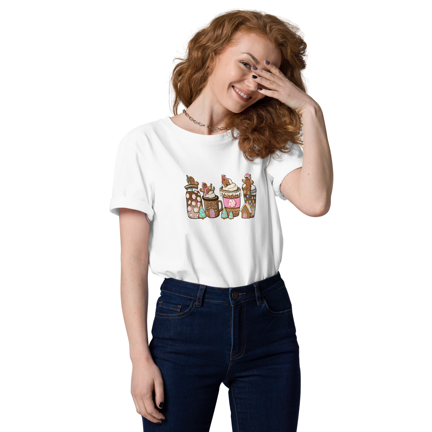 Organic cotton unisex t-shirt: Gingerbread fun