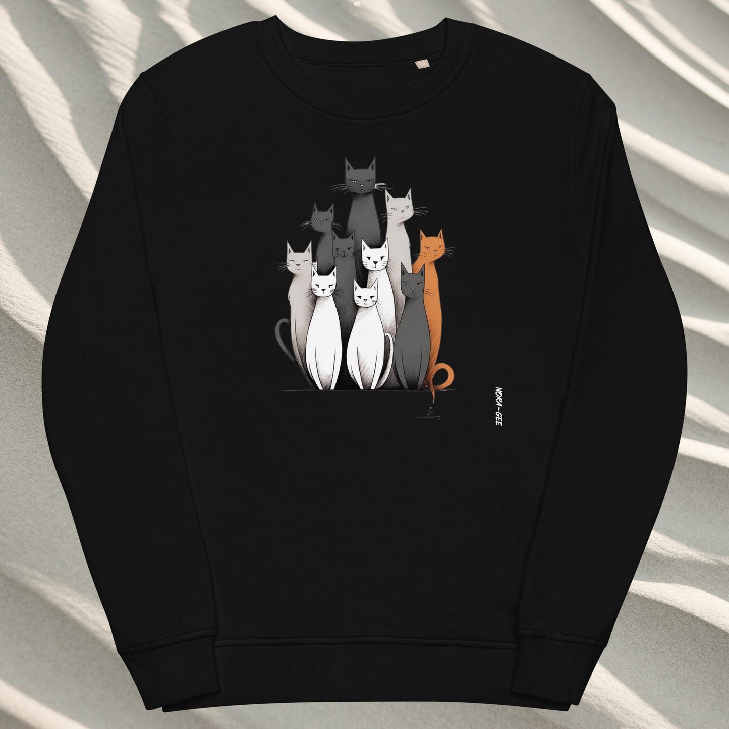 Organinės medvilnės unisex megztukas: katinai