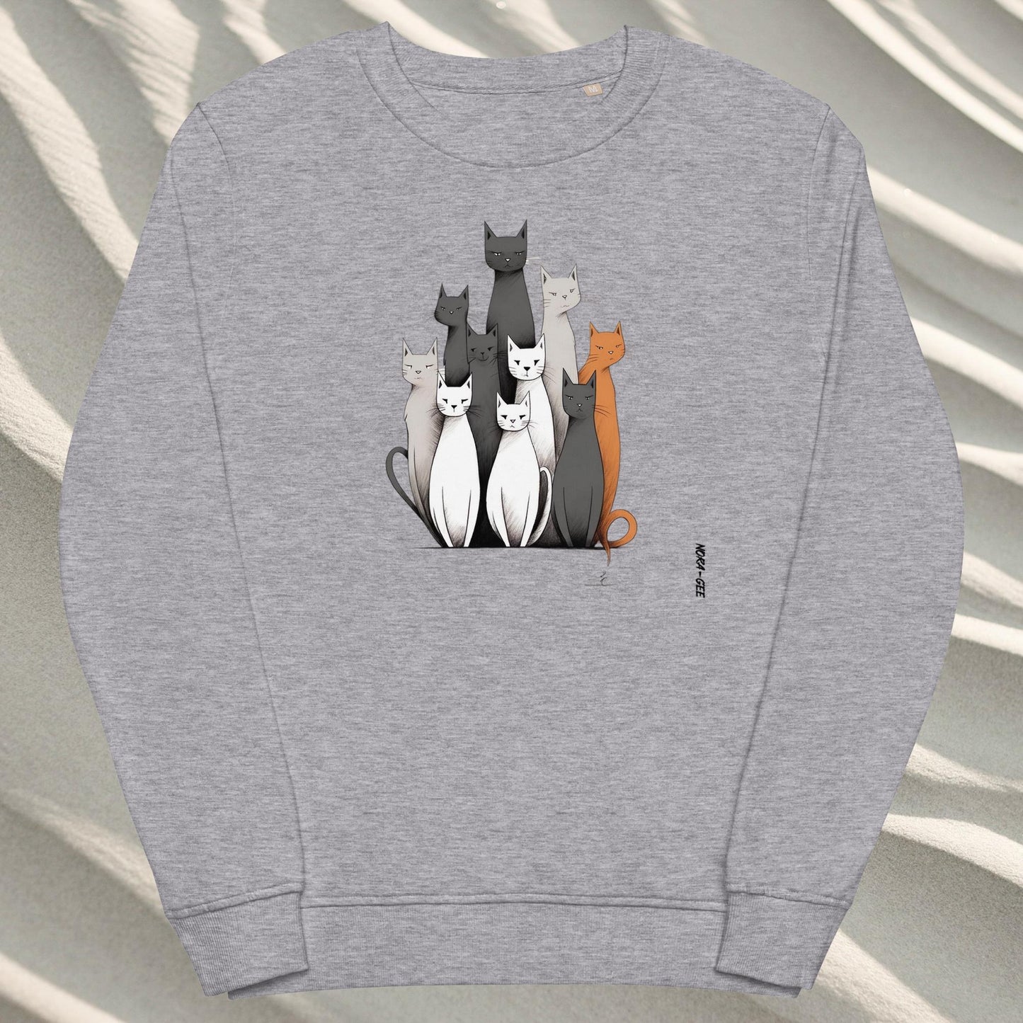 Organinės medvilnės unisex megztukas: katinai