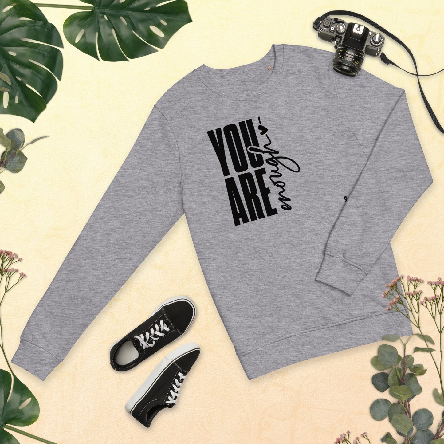 Organinės medvilnės unisex megztukas: You are enough